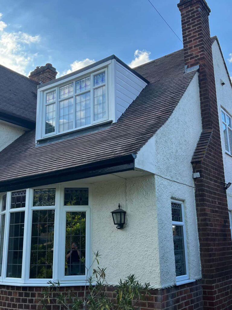 This is a photo of a dormer window which has just had some repairs carried out where the roof and the dormer meet. Works carried out by South Normanton Roofing Repairs